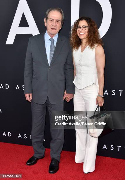 Tommy Lee Jones and Dawn Laurel-Jones attend the Premiere of 20th Century Fox's "Ad Astra" at The Cinerama Dome on September 18, 2019 in Los Angeles,...