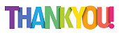 THANK YOU! vector typography banner