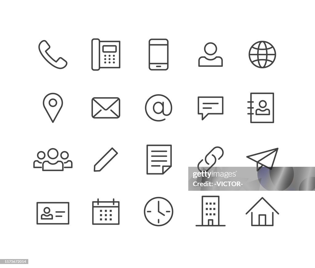 Iconos de contacto - Classic Line Series