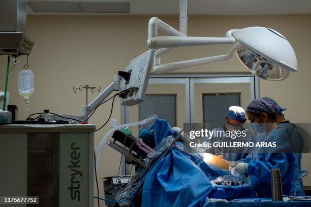 View of doctors carrying out a bariatric surgery at Hospital Oasis of Hope in Tijuana on October 4 Baja California state, Mexico. - According to...