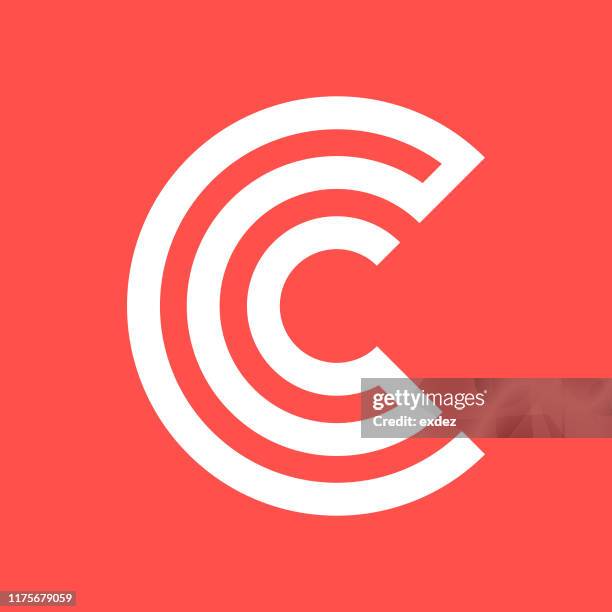 illustrations, cliparts, dessins animés et icônes de forme de logo c - lettre c