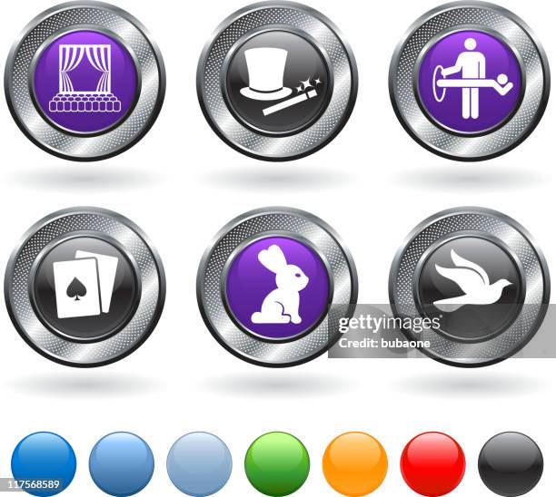 magic show royalty free vector icon set - magic show stock illustrations