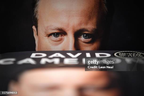 Copies of "For The Record", the autobiography of Britain's former Prime Minister David Cameron, is seen on display in Waterstones book store on...