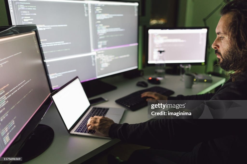 Coder Working Late At Night High-Res Stock Photo - Getty Images