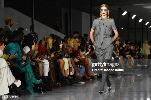 Model walks the runway at the Max Mara show during the Milan Fashion Week Spring/Summer 2020 on September 19, 2019 in Milan, Italy.