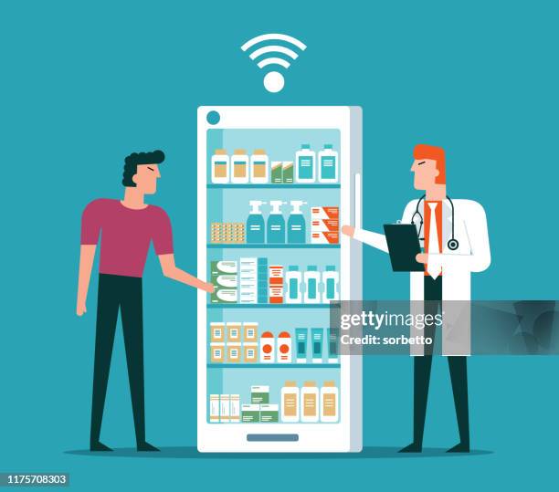 illustrations, cliparts, dessins animés et icônes de pharmacie en ligne - drogue à usage récréatif