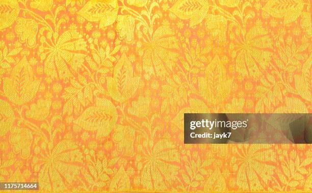 silk sari - floral pattern dress stock-fotos und bilder