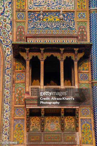 decoration detail, wazir khan mosque - lahore 個照片及圖片檔