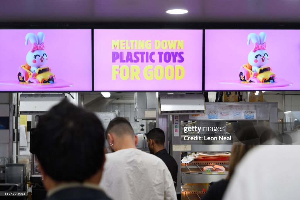 Signs and displays advertise the Burger King 'Meltdown