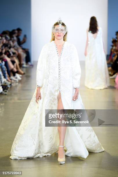 Model walks the runway for Indonesian Diversity SS20 Collection: 2Madison Avenue, Julianto, Ayumij, Yogiswari during New York Fashion Week: The Shows...