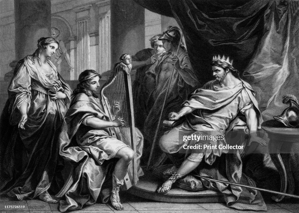 David Took A Harp And Played With His Hand