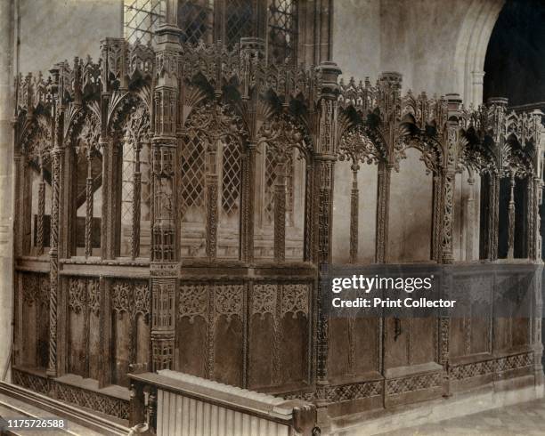 The Spring Chantry in the church of St Peter and St Paul, Lavenham, Suffolk. Undated photograph of Thomas Spring's Chantry and Parclose screen. The...