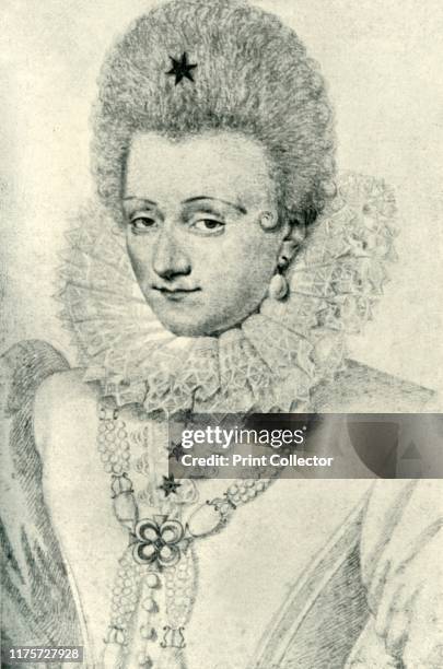 Gabrielle d'Estrées . Portrait of French noblewoman Gabrielle d'Estrées, Duchess of Beaufort and Verneuil, Marchioness of Monceaux , mistress,...