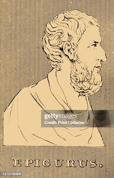 Epicurus', , 1830. Epicurus ancient Greek philosopher and sage who founded a school of philosophy called Epicureanism, the purpose of which was to...