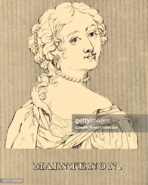 Maintenon', , 1830. Francoise d'Aubigne, Marquise de Maintenon second wife of King Louis XIV of France, her marriage was never officially announced...