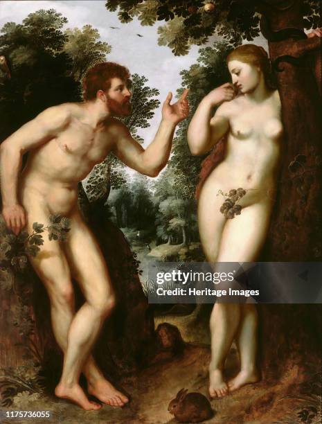 Adam and Eve, 1597-1600. Found in the Collection of Rubenshuis. Artist Rubens, Pieter Paul .