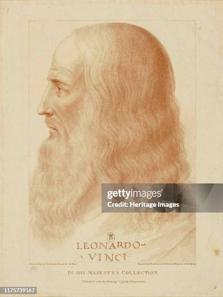 Leonardo da Vinci, 1795. Found in the Collection of Bibliothèque Nationale de France. Artist Bartolozzi, Francesco .