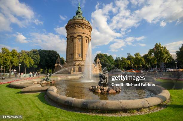 mannheim wasserturm - mannheim stock pictures, royalty-free photos & images