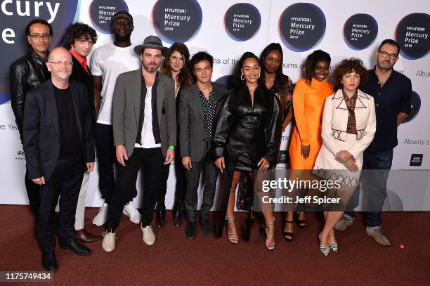 The Mercury Music Prize Judging panel Annie Mac, Clara Amfo, Danielle Perry, Gaz Coombes, Jamie Cullum, Jeff Smith, Head of Music, 6 Music & Radio 2,...