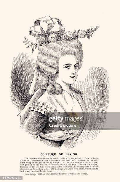 hairstyle : coiffure of spring (xxxl) - eclectic stock illustrations