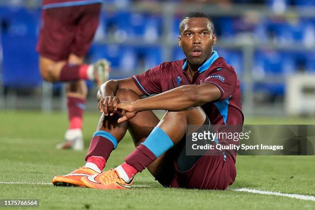 Daniel Sturridge of Trabzonspor reacts after missing a chance of goal during the UEFA Europa League group C match between Getafe CF and Trabzonspor...