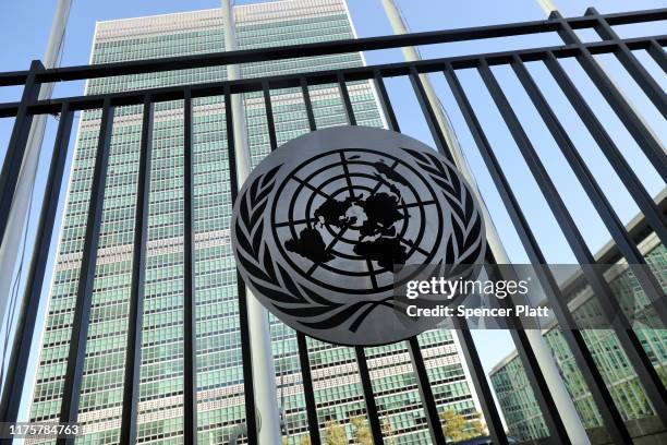 The United Nations headquarters stands in Manhattan on September 19, 2019 in New York City. A man living in New Jersey has been indicted on charges...