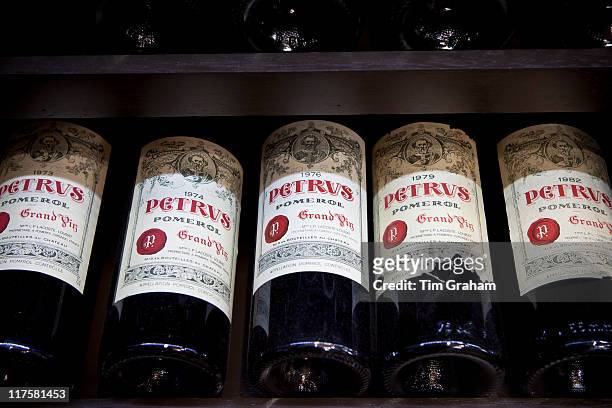 Chateau Petrus fine wine vintage 1973 1976 1982 on sale in St Emilion, Bordeaux, France