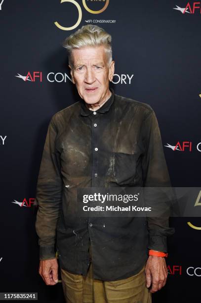 David Lynch attends AFI Conservatory's 50th Anniversary Celebration at Greystone Mansion on September 19, 2019 in Beverly Hills, California.