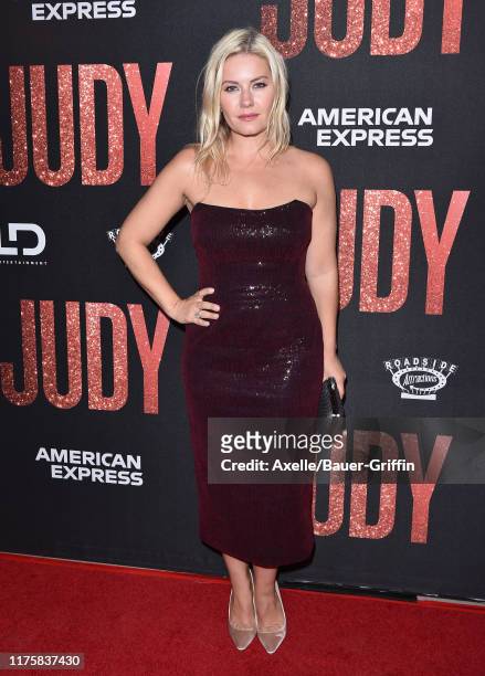 Elisha Cuthbert attends the LA Premiere of Roadside Attraction's "Judy" at Samuel Goldwyn Theater on September 19, 2019 in Beverly Hills, California.
