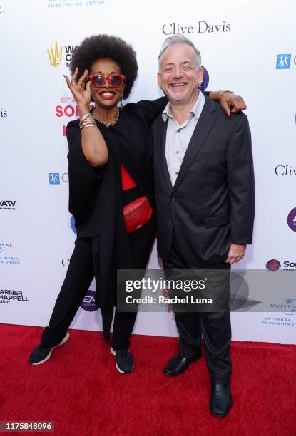 Jenifer Lewis and Marc Shaiman attend City Of Hope's 15th Annual Songs Of Hope at Alex da Kid's KIDinaKORNER Kampus on September 19, 2019 in Sherman...