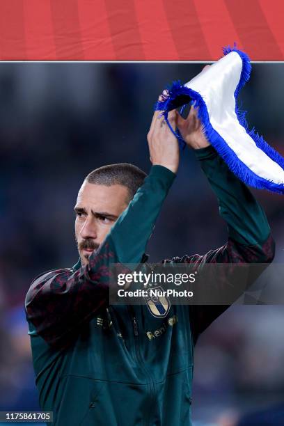 Leonardo Bonucci of Italy during the European Qualifier Group J match between Italy and Greece at at Stadio Olimpico, Rome, Italy on 12 October 2019.