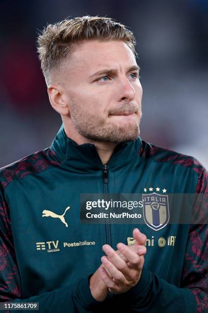 Ciro Immobile of Italy during the European Qualifier Group J match between Italy and Greece at at Stadio Olimpico, Rome, Italy on 12 October 2019.