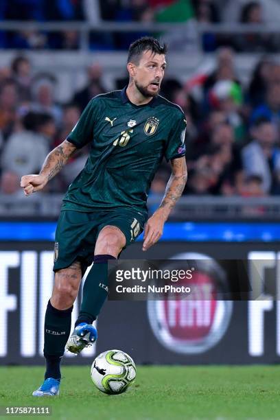 Francesco Acerbi of Italy during the European Qualifier Group J match between Italy and Greece at at Stadio Olimpico, Rome, Italy on 12 October 2019.