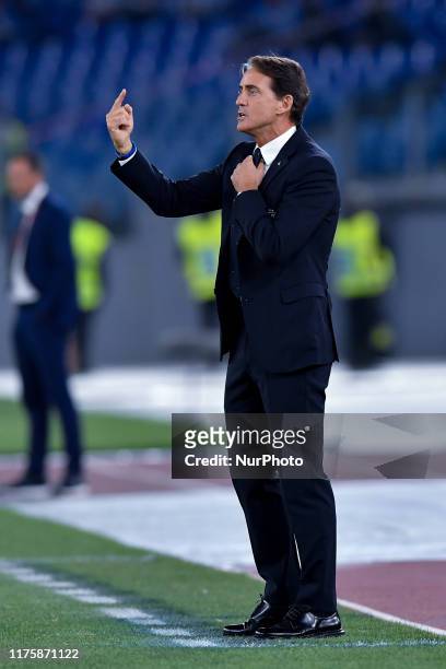 Roberto Mancini head coach of Italy during the European Qualifier Group J match between Italy and Greece at at Stadio Olimpico, Rome, Italy on 12...