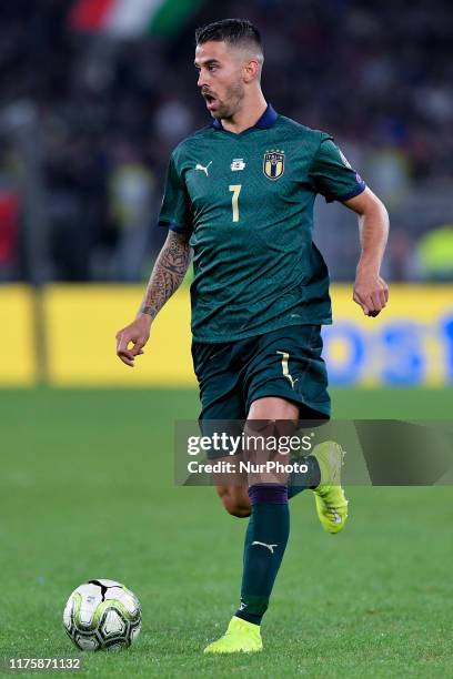 Leonardo Spinazzola of Italy during the European Qualifier Group J match between Italy and Greece at at Stadio Olimpico, Rome, Italy on 12 October...