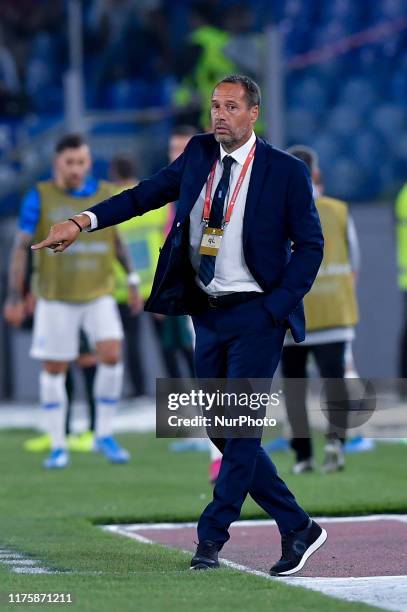 Greece manager John van 't Schip during the European Qualifier Group J match between Italy and Greece at at Stadio Olimpico, Rome, Italy on 12...
