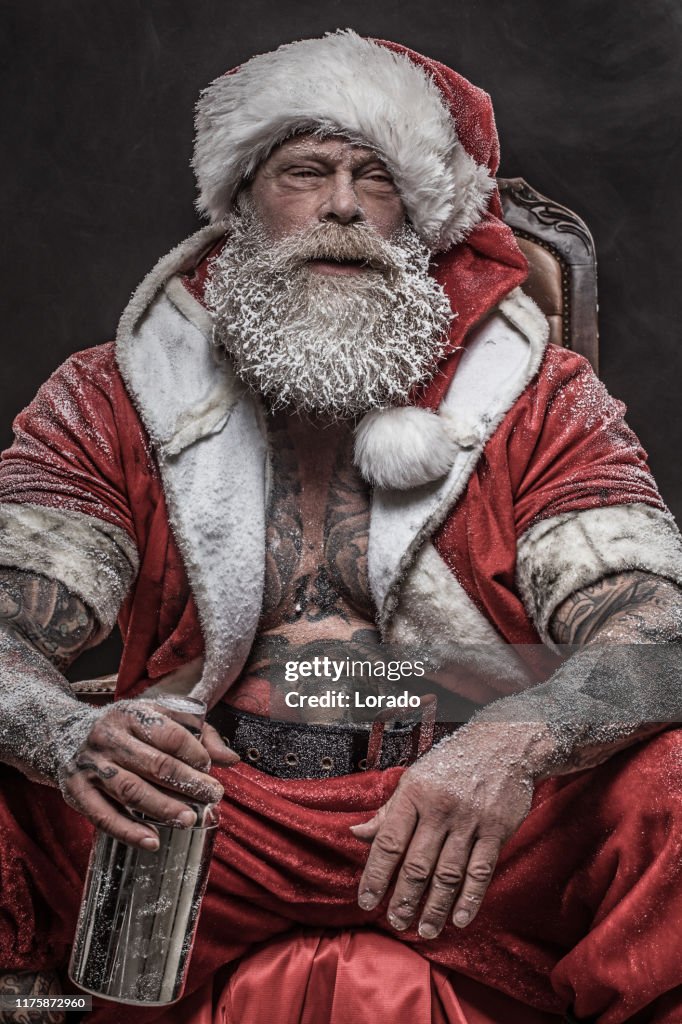 Poor Santa Bad Santa Claus Portrait High-Res Stock Photo - Getty Images