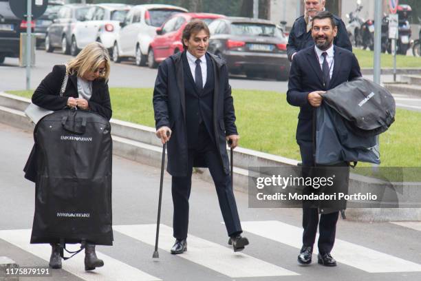 Italian sportman and paralimpic athlele Alex Zanardi at Giorgio Armani Fashion Show during Milano Moda Uomo fall/winter 2018/19. Milan, January 15th...