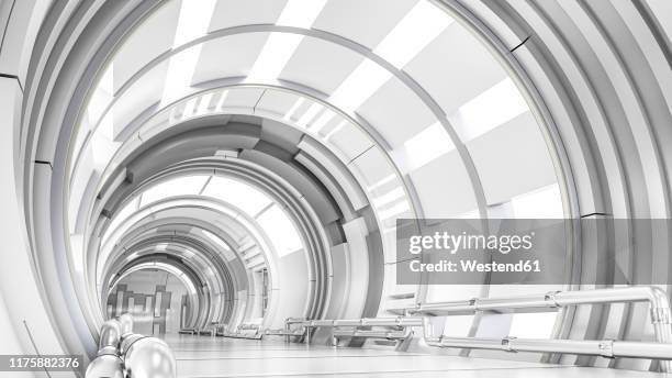 rendering of a futuristic tunnel - 研究室 無人点のイラスト素材／クリップアート素材／マンガ素材／アイコン素材