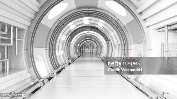 rendering of a futuristic tunnel - textfreiraum stock-grafiken, -clipart, -cartoons und -symbole
