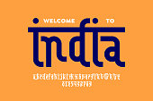 Indian style Latin font