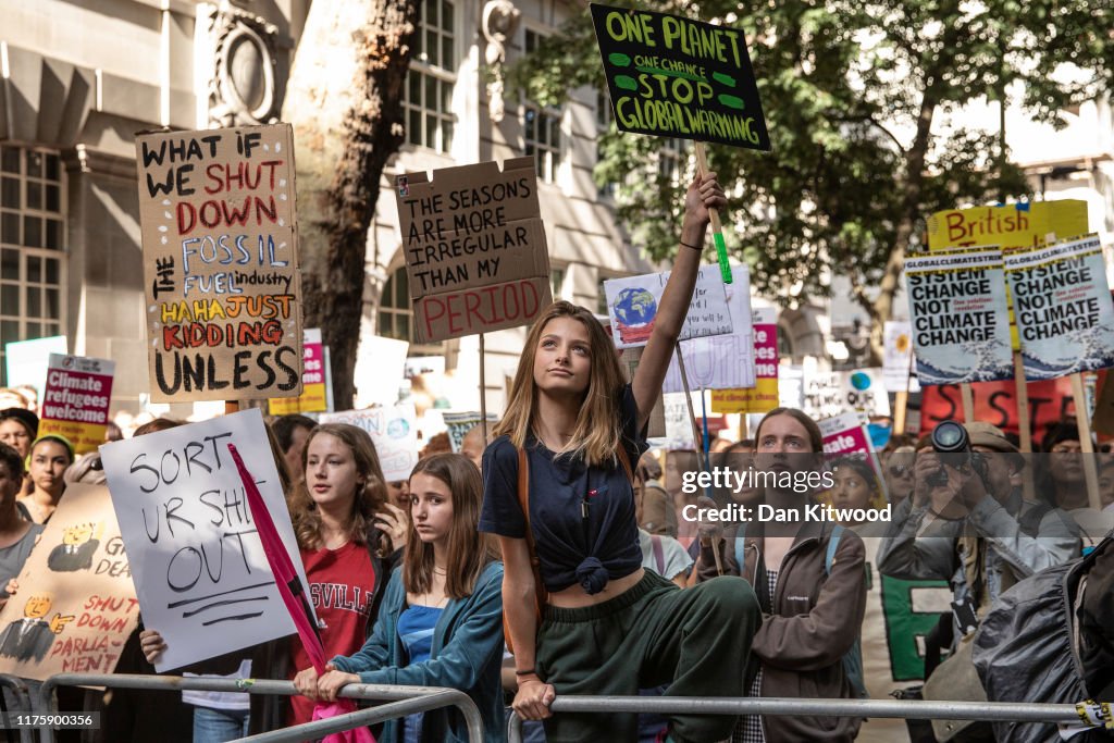 Activists In London Join The Global Climate Strike