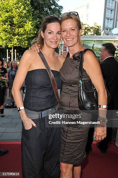 Actress Alexandra Kamp and Suzanne von Borsody attend the 'Bavaria Reception' during the Munich Film Festival at the Kuenstlerhaus on June 28, 2011...