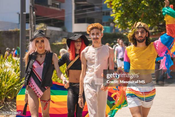 lgbtqi pride event in brasilien - gay parade stock-fotos und bilder