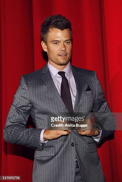 Actor Josh Duhamel attends the "Transformers 3" Germany premiere at the Cinestar movie theater on June 25, 2011 in Berlin, Germany.