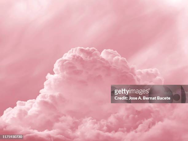 full frame of the abstract background with colorful clouds on a pink background - pink colour stock pictures, royalty-free photos & images