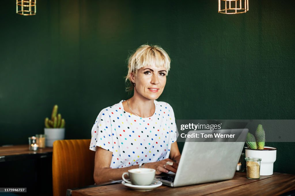 Portrait Of Cafe Regular Customer