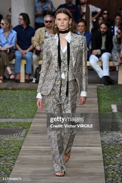 Model walks the runway at the Etro Ready to Wear fashion show during the Milan Fashion Week Spring/Summer 2020 on September 20, 2019 in Milan, Italy.