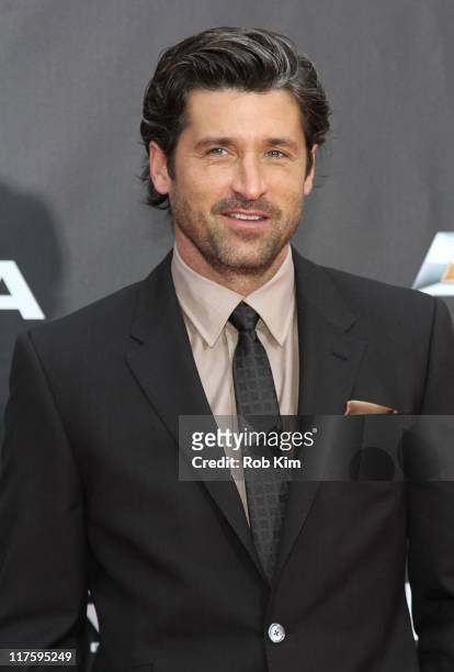 Patrick Dempsey attends the "Transformers: Dark Of The Moon" premiere in Times Square on June 28, 2011 in New York City.