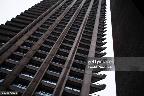 Shakespeare Tower stands on the Barbican Estate in London, England, on October 14, 2019.